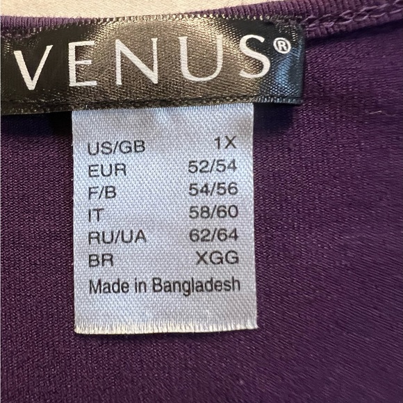 Women's Purple V-Neck Top - Picture 3 of 10